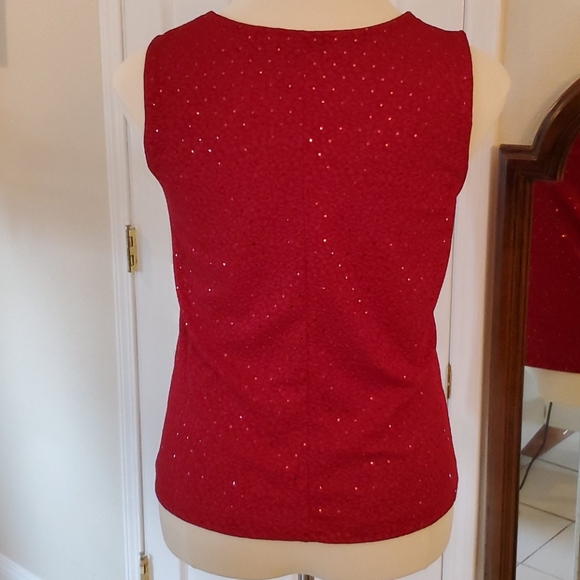 Red Sequined Tank Top - Picture 2 of 2